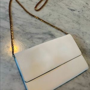 Brooks Brothers leather clutch removable strap